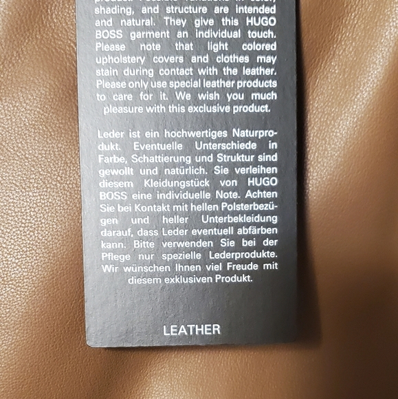 Brand new Boss leather bomber Jacket (Malban)Size 52 Read end of description - Picture 13 of 16